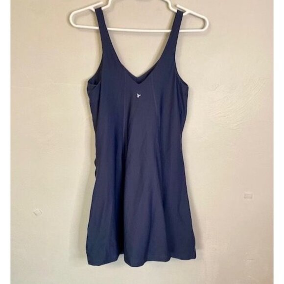 Old Navy Active Blue PowerSoft Athletic Dress Skort XS W/ Ruched Sides pocket - Picture 2 of 7